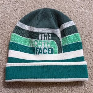 The North Face Green Stripe Beanie